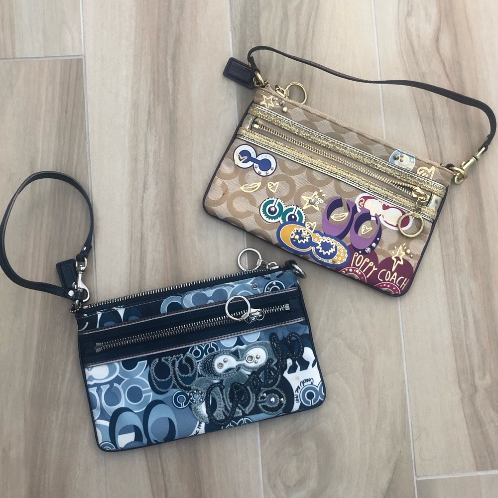 Coach Poppy Collection Double Zip Wristlet - image 1